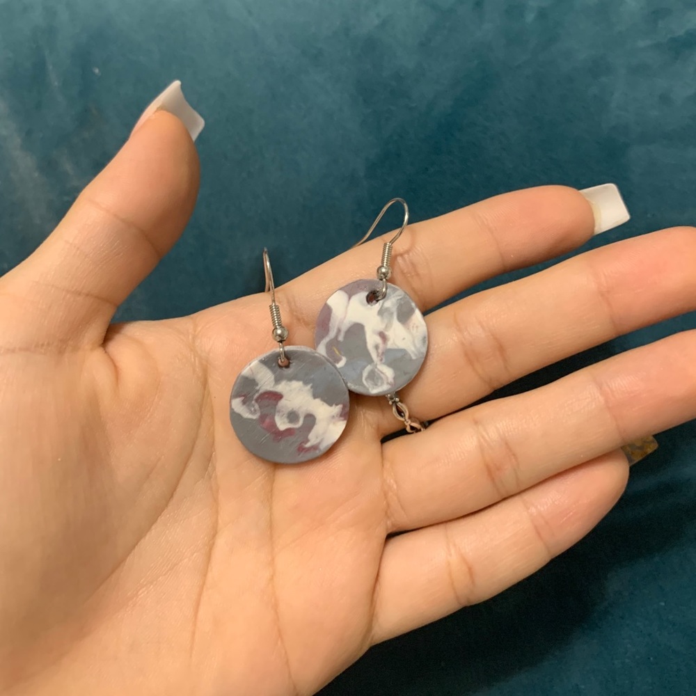 Clay quarter earrings!!!
